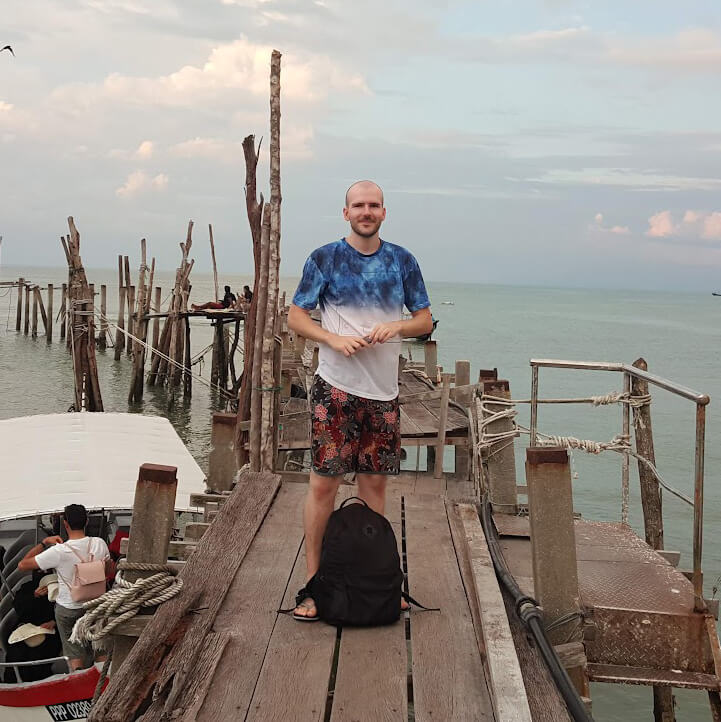Keen employee standing on a dock
